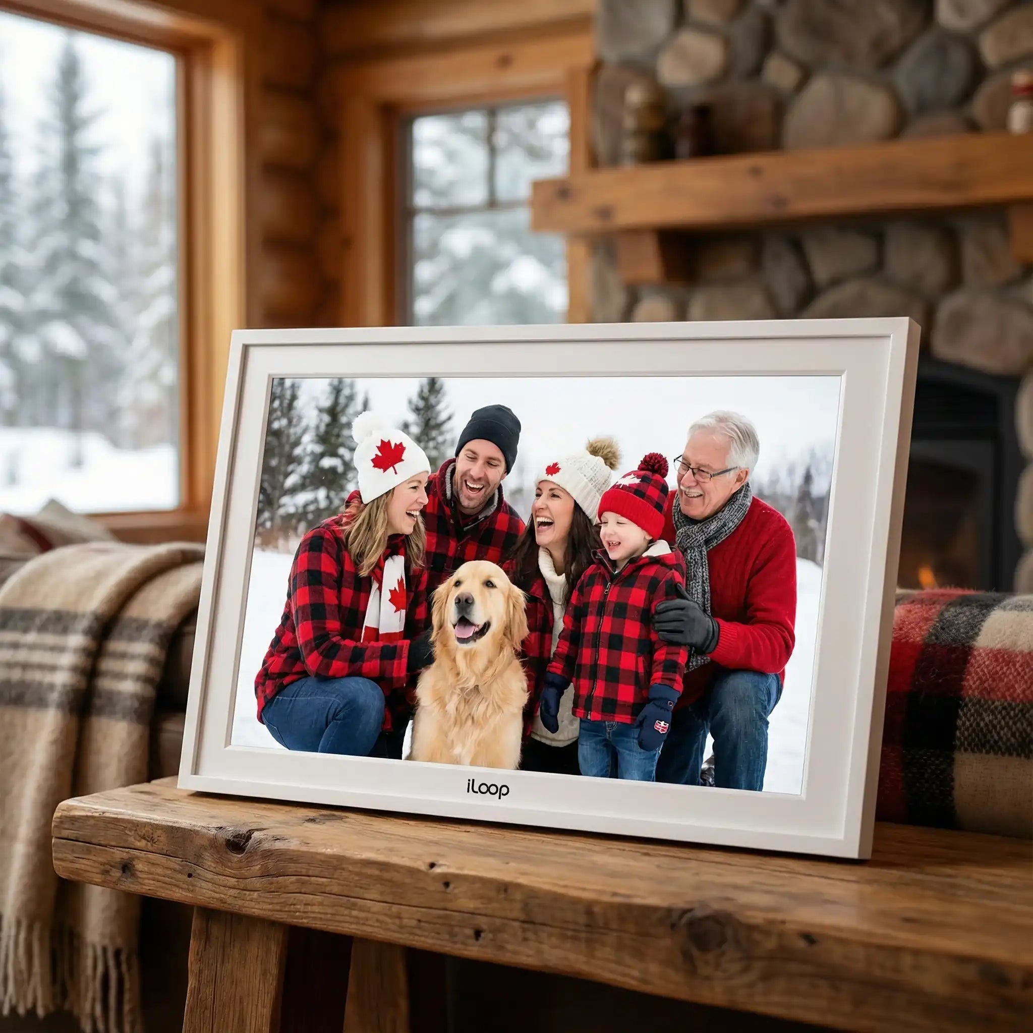iLoop 15.6” Digital Calendar 32GB | Calendar, Wi-Fi Photo & Video Frame, Art Gallery | Premium Features No Subscription, Touchscreen
