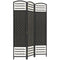 HOMCOM Contemporary Wave Design Room Separator: 3-Panel Folding Privacy Divider for Home/Office Use, Sleek Black Finish
