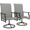 Patio Swivel Chair Set of 2, Swivel Rocker Outdoor Chairs with High Back, for Lawn Garden Backyard Deck, Light Grey