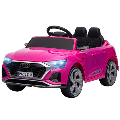 Qaba 12V Battery Powered Kids Electric Car, Audi Q8 etron Sportback Licensed Ride on Car w/ Remote Control, Pink 