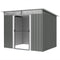 Outsunny 6' x 8.5' Outdoor Metal Garden Shed Utility Tool Storage Steel Backyard House, Dark Grey