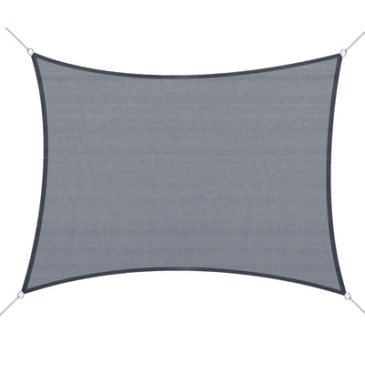 Outsunny 12’ Square Sun Sail Shade Grey UV Protector Outdoor Patio Lawn Canopy Shelter with Carrying Bag 