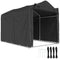 Outdoor Storage Shed, UV Resistant Bike Tent with Roll-up Zipper Door, Portable Shed for Bike, Motorcycle, Black
