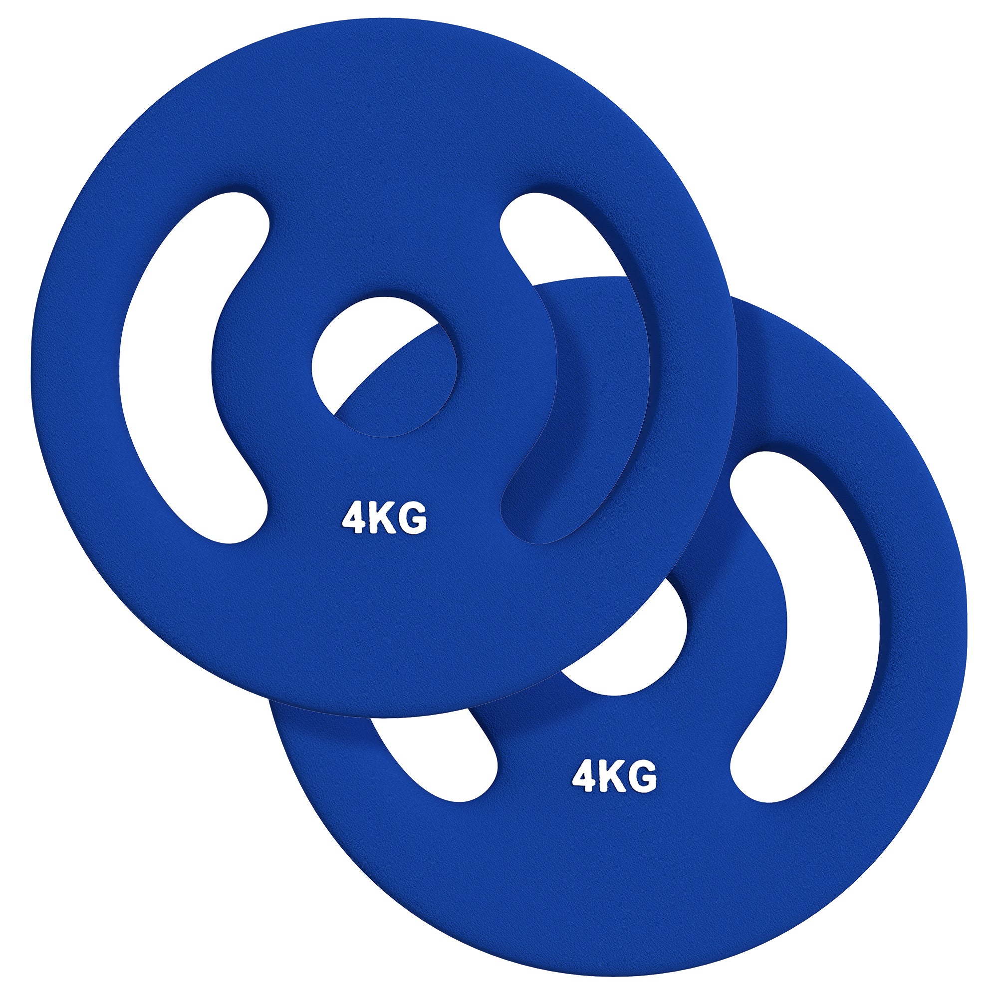 Soozier 2 x 8.8lbs Standard Weight Plates with Easy-Grip Handles, 1" Holes, for Home, Gym, Weight Lifting and Strength Training 