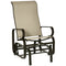 Patio Glider with Breathable Mesh Fabric, Outdoor Glider Chair, Garden Rocking Gliding Seat for Patio, Yard, Porch, Sand