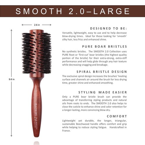 Smooth 2.0 Pure Natural Bristle Brush 