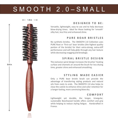 Smooth 2.0 Pure Natural Bristle Brush 