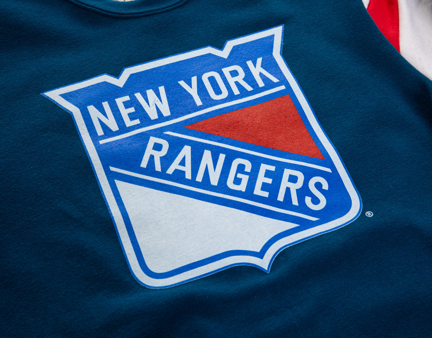 New York Rangers Varsity Retro Style Crewneck Sweatshirt 