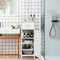 Wooden Bathroom Floor Storage Cabinet with Drawer and Shelf-White