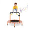 36 Inch Mini Trampoline with Colorful LED Lights and Bluetooth Speaker-Orange