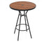 28 Inches Outdoor Bar Table with Wood-Like Tabletop for Backyard Garden