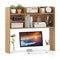 Desktop Bookshelf Countertop Storage Hutch with 6 Shelves-Natural