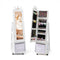 Kids Jewelry Armoire Cabinet with Swivel Base and Lockable Universal Wheels-White