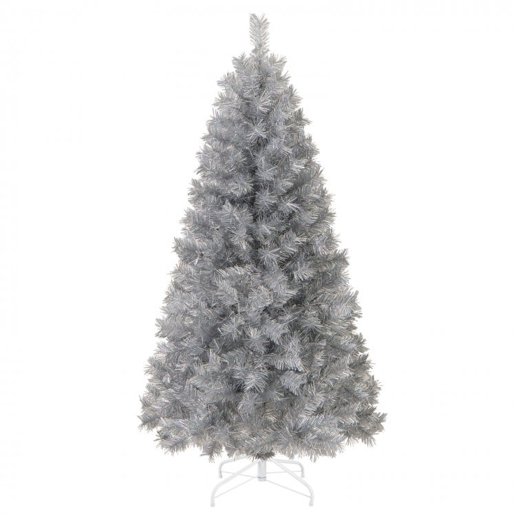 5 FT Artificial Xmas Tree with Branch Tips and Warm White LED Lights