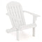 Acacia Wood Lounge Patio Adirondack Chair with Inclined Seat-White