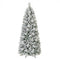 6 Feet Flocked Christmas Tree with Pine Needles and LED Lights