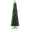 Pencil Christmas Tree with Memory Wire Branch Tips and Warm  LED Lights-6FT
