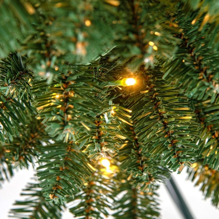Pencil Christmas Tree with Memory Wire Branch Tips and Warm  LED Lights-6FT