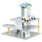 Parking Garage Playset with 4 Cars and Helicopter-Gray