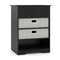 4-Drawer Dresser Modern Chest Storage Organizer with Open Shelves-Black