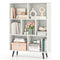 7/8/10-Cube Bookcase with 5 Tapered Metal Legs-10 Cubes
