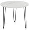 Round Coffee Table with Thickened Tabletop and Metal Tripod Legs-White