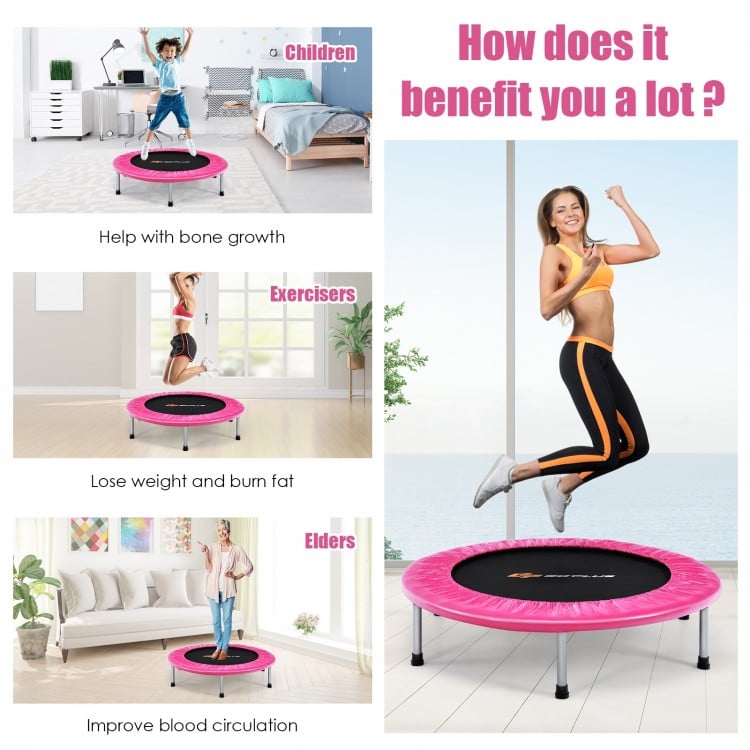 36 Inch Mini Folding Trampoline Portable Recreational Fitness Rebounder