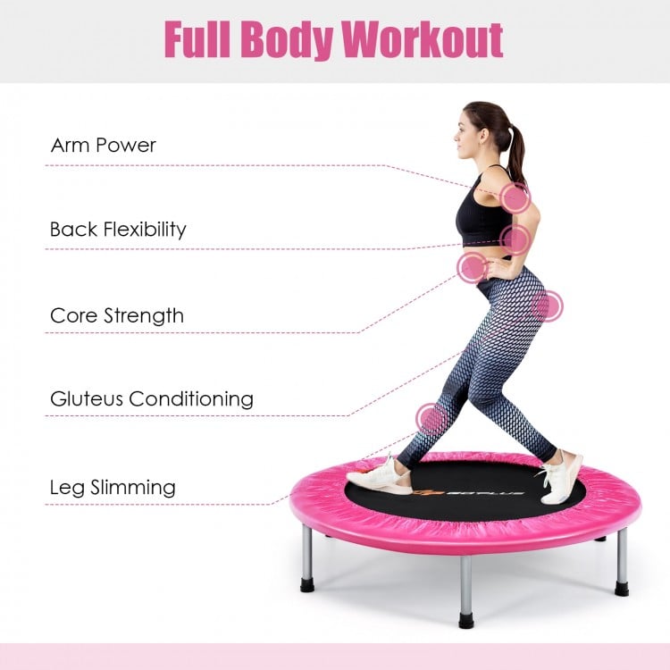 36 Inch Mini Folding Trampoline Portable Recreational Fitness Rebounder