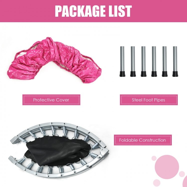 36 Inch Mini Folding Trampoline Portable Recreational Fitness Rebounder