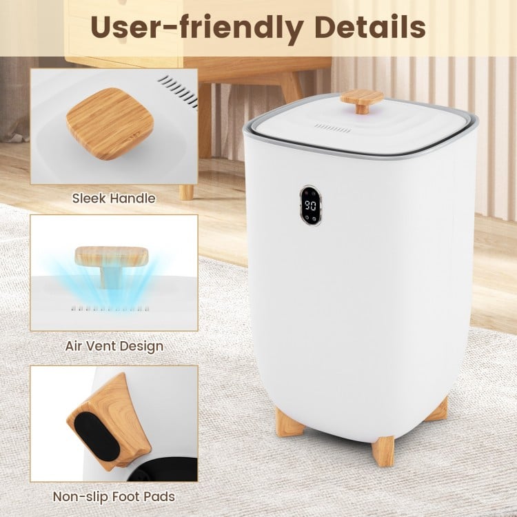 40L Towel Warmer Luxury Hot Towel Bucket with 2 Heating Temperatures-White