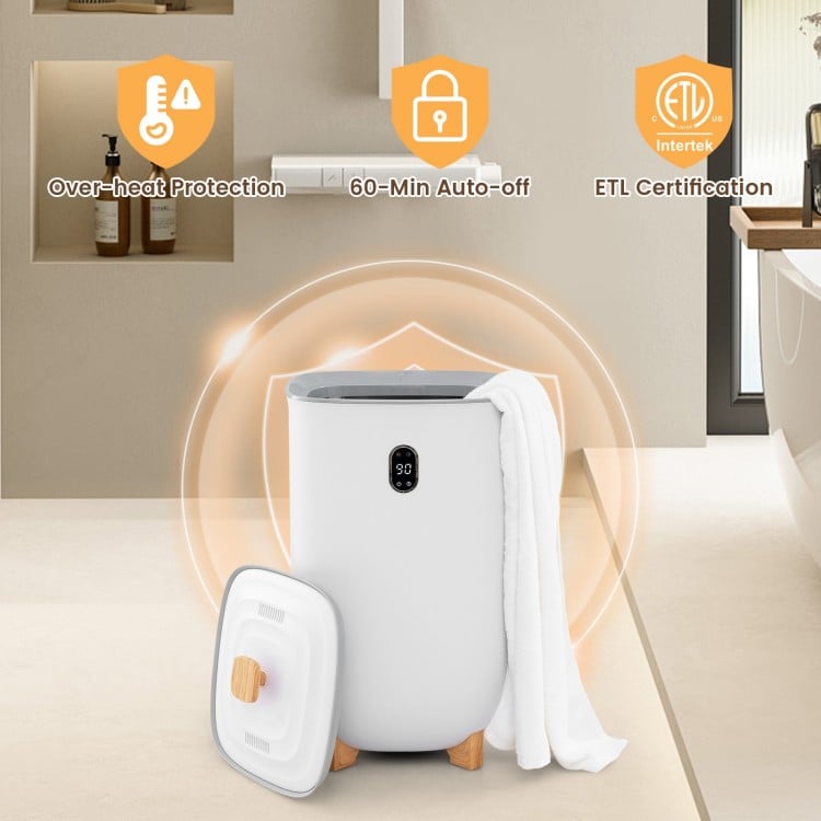 40L Towel Warmer Luxury Hot Towel Bucket with 2 Heating Temperatures-White