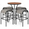 5 Pieces Outdoor Round Bar Table Set with 1.6 Inches Umbrella Hole
