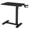 Mobile Standing Desk Height Adjustable Overbed Bedside Table with Cup Holder-Black