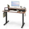 48 Inch x 24 Inch Height Adjustable Electric Standing Desk with 2 Drawers-Rustic Brown