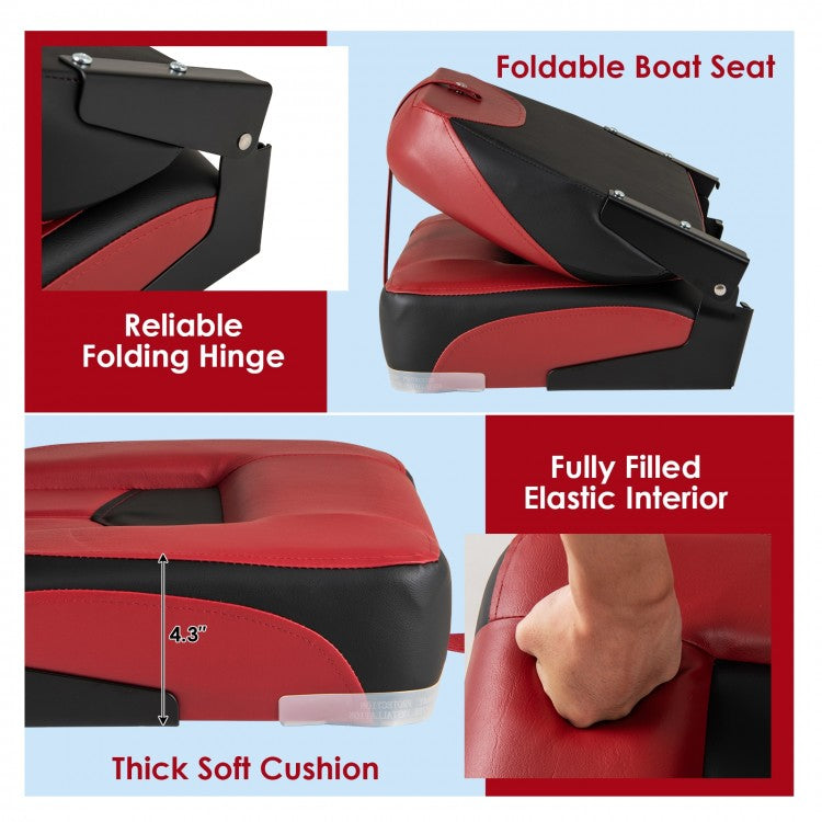 Set of 2 Folding Low Back Fishing Boat Seats
