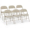 Foldable Chair Set of 6 with Padded Seat Seat and Fabric Covered Backrest-Set of 6