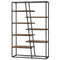 71-Inch 7-Tier Industrial Etagere Bookcase with Heavy-duty Metal Frame-Rustic Brown