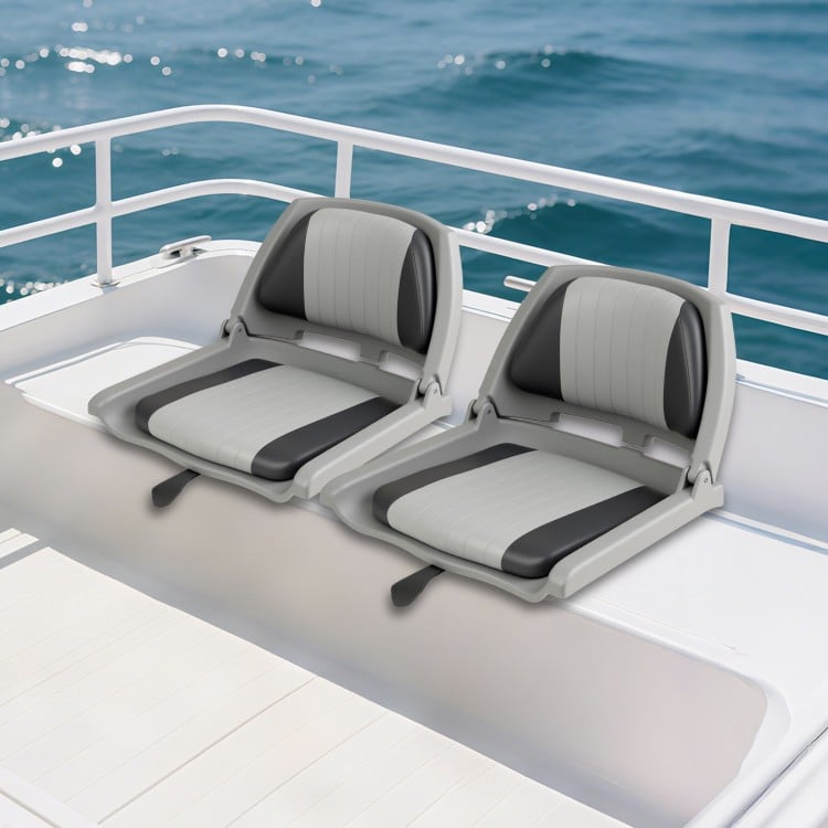 Boat Seat Folding Low Back Boat Chair with Marine-Grade PVC