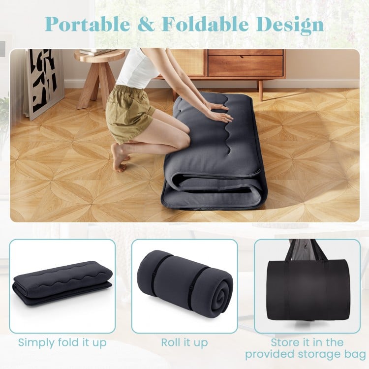 Futon Mattress with Washable Cover and Foldable Mat-Full Size