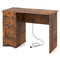 Wooden Computer Desk Workstation with 3 Drawers for Home and Office-Rustic Brown