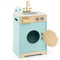 Kids Washer Playset Toy Washing Machine with Laundry Detergent-Blue