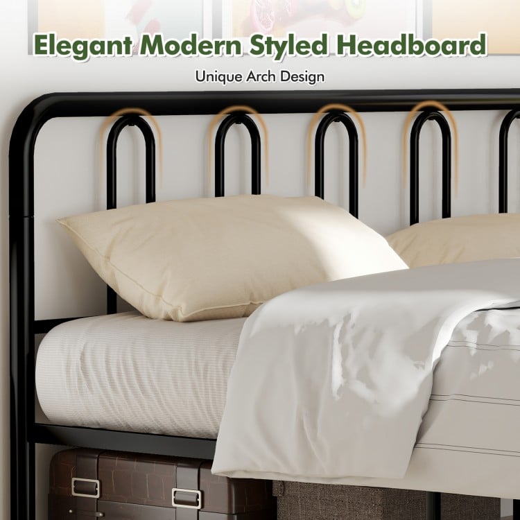 Full/Queen Size Metal Bed Frame with Headboard and Footboard-King Size