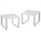 Weather Resistant Adirondack Outdoor Side Table Set of 2-White