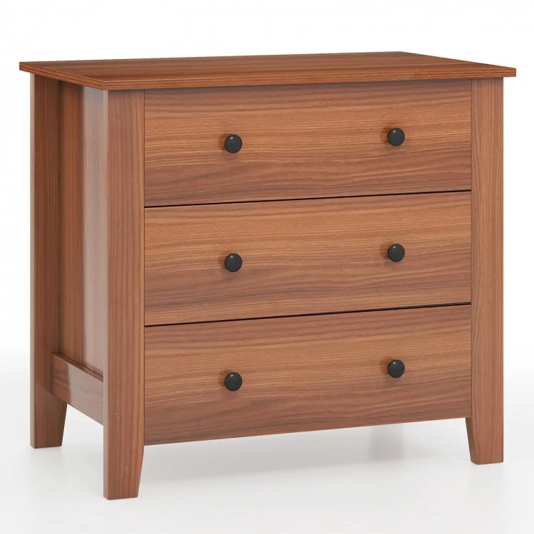Modern 3-Drawer Dresser Chest with Spacious Storage for Bedroom, Living Room & Entryway