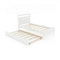 Twin Size Wooden Bed Frame with Trundle for Teens and Adults-White