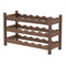 3-Tier Bamboo Freestanding Countertop Wine Bottle Organizer-Coffee