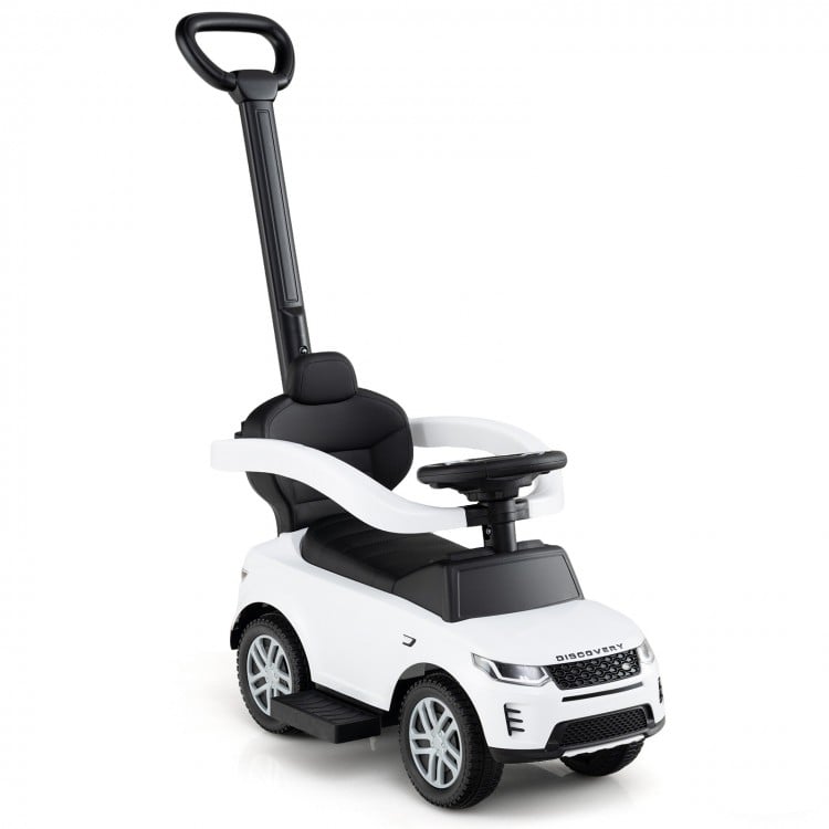 3 in 1 Push Car with Removable Handle and Guardrail for Kids 18-36 Months Old-Pink
