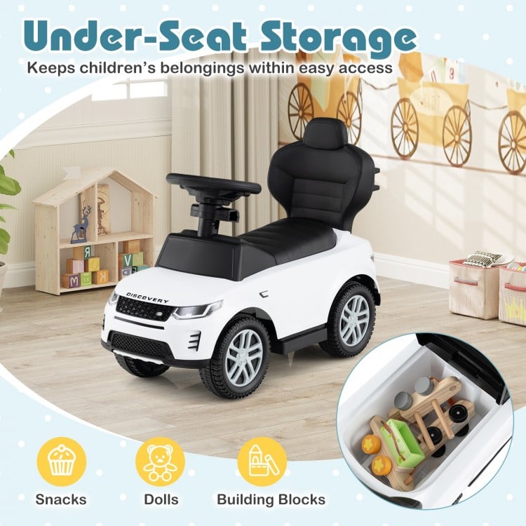 3 in 1 Push Car with Removable Handle and Guardrail for Kids 18-36 Months Old-Pink