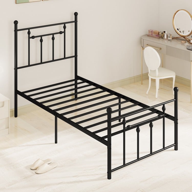 Full/Queen/Twin Size Heavy-duty Metal Bed Frame with Headboard-Twin Size