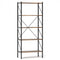 5-Tier Bookshelf with Open Shelves and Heavy Duty Metal Frame-Rustic Brown